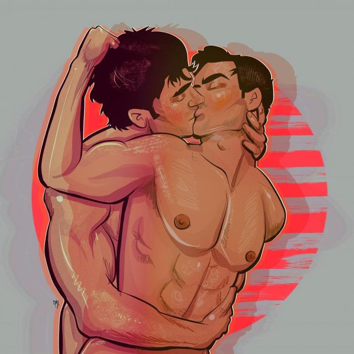 性感男同志IG插画炽热情欲-51虹马