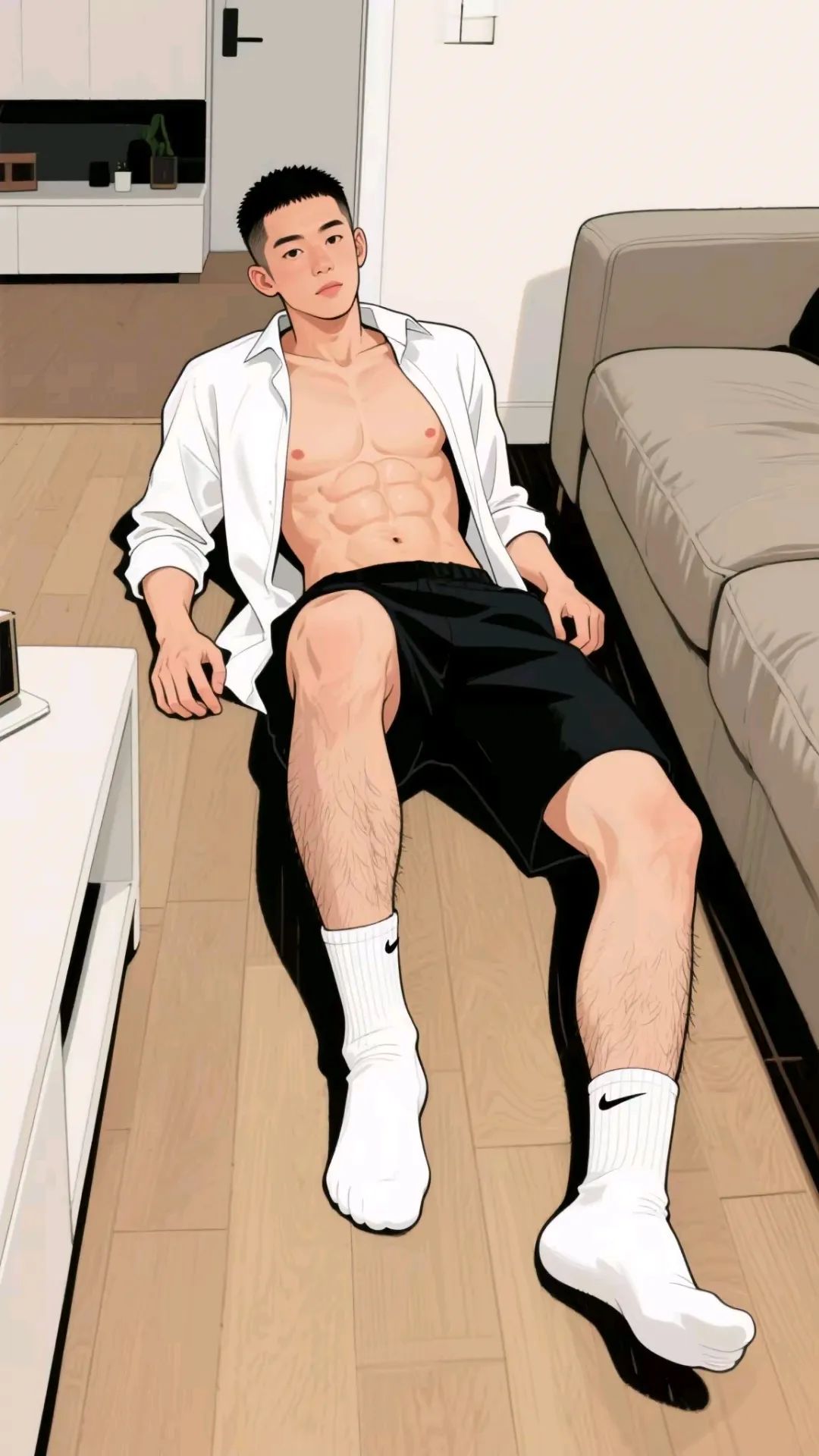 白衬衫VS蓝衬衫,哪个体育生男友更吸人【插画版】-51虹马